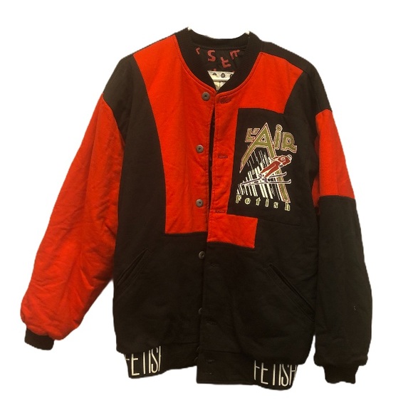 Surf fetish 1987 vintage jacket hand painted USA, RARE, vintage, unisex,